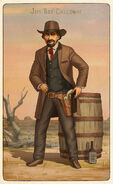 Cigarette Card portraying Calloway, part of the Famous Gunslingers Card Set