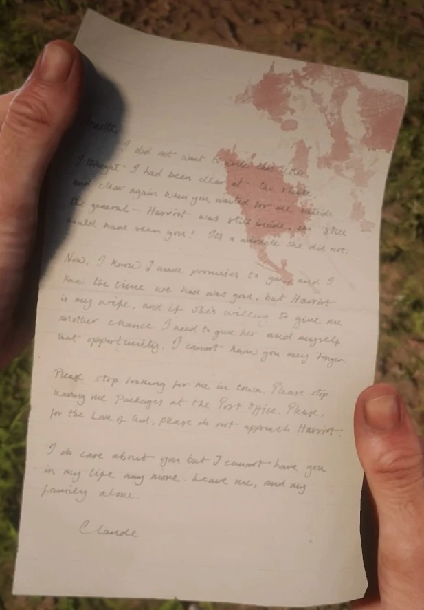 Letter To Annette From Claude Red Dead Wiki Fandom