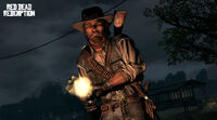 Promotional screenshot depicting John in his Cowboy Outfit.