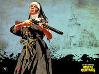 A nun as depicted in the Undead Nightmare DLC.