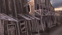Abandoned businesses (the Hotel can be seen)