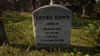 Agnes' tombstone