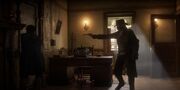 Arthur robbing a bank