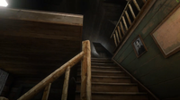 The stairway and one of the pictures inside Maddy's house seen with mods