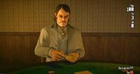 John Marston playing a game of poker in his Gentleman's Attire.