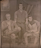 A young Hosea (left) with Dutch (middle) and Arthur (right)