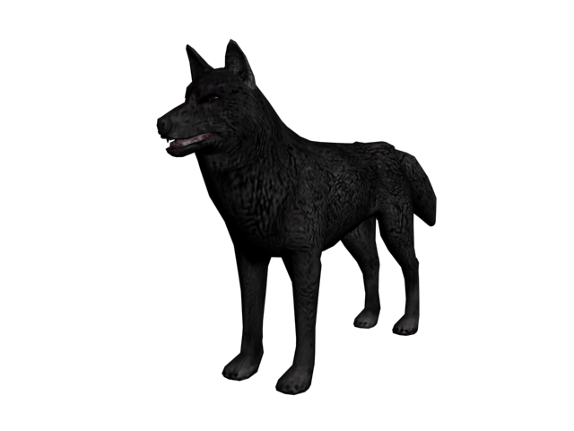 black wolf with red eyes with wings