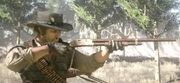 John Marston aims the {{Subst:PAGENAME}}.