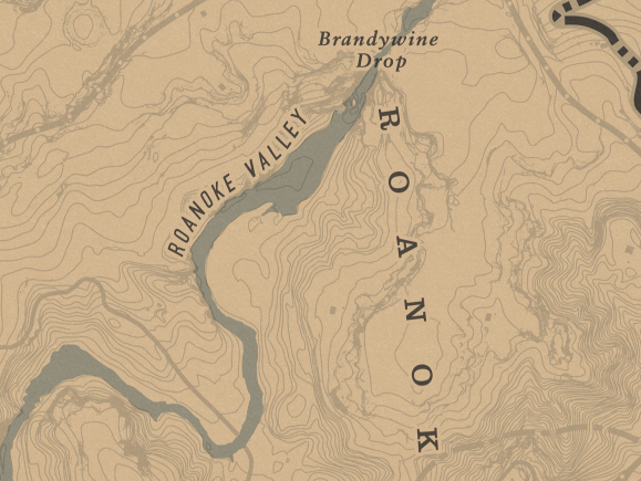 Red Dead Redemption 2 mapa do tesouro: sul de roanoke 