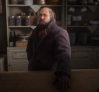 Pearson wearing his winter coat in 1907