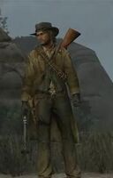 John wearing the Duster in Undead Nightmare