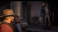 Bartholomew paying Hosea and Arthur for the stolen moonshine
