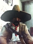 Benito enjoying a drink in the Chuparosa cantina.