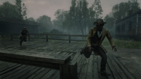 John chasing Foreman