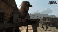 Marston enjoys the view of Armadillo from the landing outside his safehouse.