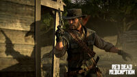 Promotional screenshot depicting John in his Cowboy Outfit.