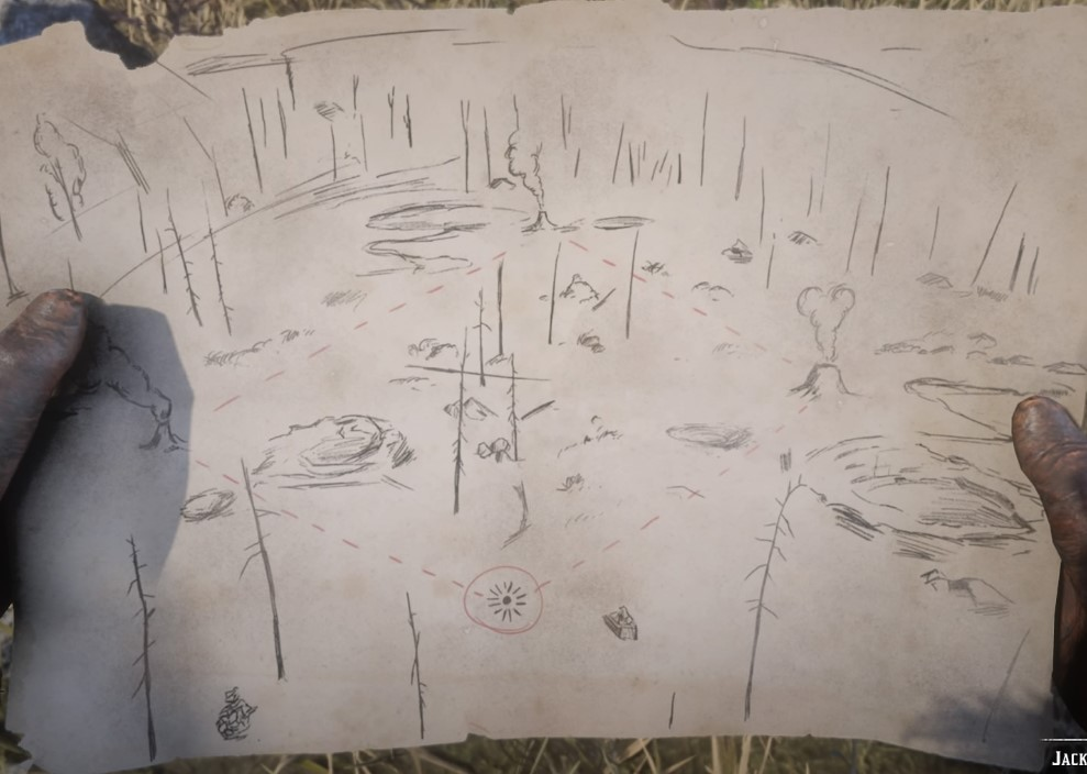 Jack Hall Gang Treasure Map Location Red Dead Redemption 2 - Your