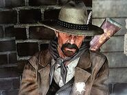 Dell in the MacFarlane's Ranch Foreman's Office