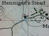 A map shot showing both trains at the station