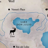 Lake Don Julio as seen in the map