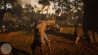 Arthur supplying the camp with food