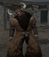 Zombie Longhorn Luke and his broken neck.