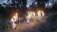 A KKK ritual near Lucky's Cabin