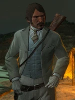 Close-up of Jack in the Gentleman's Attire