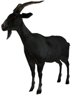 3D render of a horned goat.
