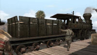 The train in "Mexican Caesar"