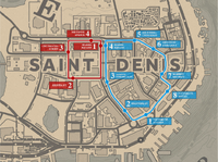 Map of the Streetcar system of Saint Denis
