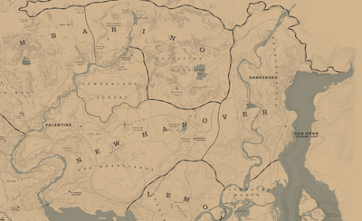 The states of New Hanover, Ambarino and Lemoyne are new to the series, and  are located