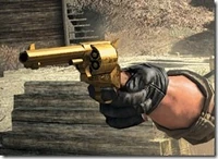 Golden gun up close