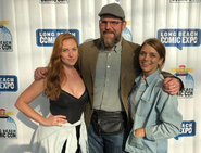 Sam, Steve J. Palmer and Penny O'Brien at the Long Beach Comic Con 2019