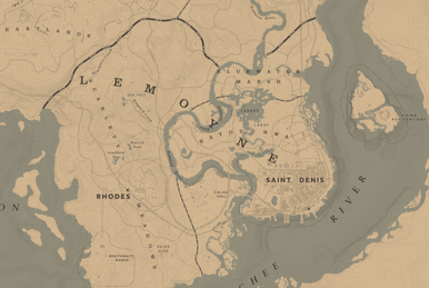 Mapa de Red Dead Redemption 2, Red Dead Wiki