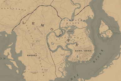 Mapa de Red Dead Redemption 2, Red Dead Wiki