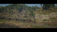 The second locomotive in Red Dead Redemption 2 with a passenger train