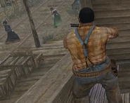 Fletcher King defending Pacific Union Railroad Camp from the undead.