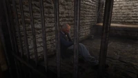 Benedict Allbright in the Valentine Sheriff's Office jail