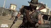 John Marston flees from Mel Thaxton.