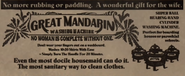 Advertisement for Great Mandarin Washing Machines