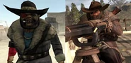 Side-by-side comparison of Revolver and Redemption versions of the character