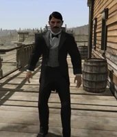 Garrison in his unused tuxedo.