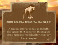 Description of the Chupacabra.