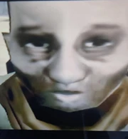 Sandy's face up close.