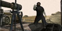 Diego next to his Gatling Gun