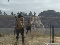 Jack Marston and Edgar Ross preparing to duel.