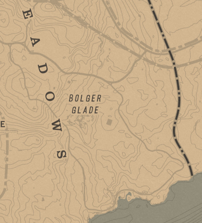 Red Dead Online Tesoro Sur de Roanoke / southern roanoke Treasure Map  Location 