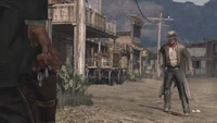 Marston & Rufus in a duel in Armadillo.