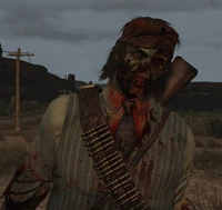 Close-up of undead Marston wearing the outfit.